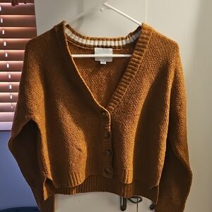 Cozy Brown Button-Up Cardigan